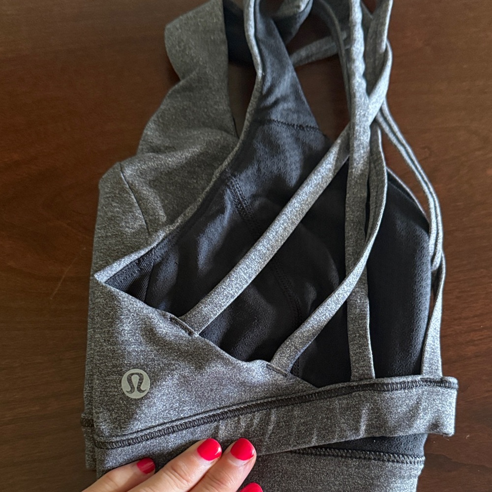lululemon athletica Gray Strappy Bra